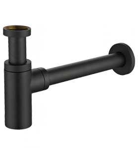 Omnires syfon umywalkowy ozdobny czarny A186BL