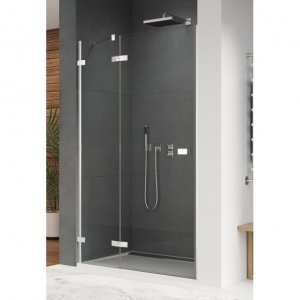 SanSwiss drzwi jednoczęściowe ze ścianką stałą w linii lewa 140cm ES13G1405007