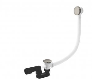 Vedo Click I Przelew wannowy z korkiem typu klik-klak 70cm nikiel szczotkowany 266C/70/SN