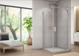 Ronal Sanswiss ścianka boczna 80x200 cm, szkło przezroczyste, profile WHITE LINE biały mat CAT10800907