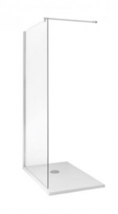 Kerasan NoLita Ścianka prysznicowa narożna 100x200 cm, profile chrom szkło przejrzyste 745804