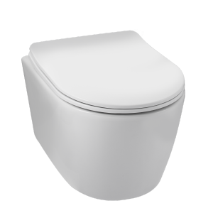 Balneo Luxa Miska podwieszana WC rimless bez kołnierza z deską wolnoopadającą z duroplastu biała