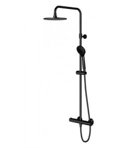 Omnires Y zestaw prysznicowy natynkowy czarny Y1244LUXLBL 