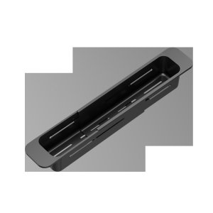 Quadron Wkładka do zlewozmywaka / regulowana szerokość 400-560 x80 mm (gł 65mm) czarny B4008BL