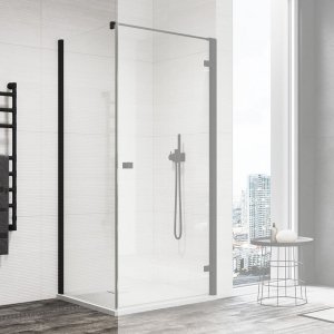 Ronal Sanswiss Annea ścianka prysznicowa 90 cm boczna do drzwi czarny mat ANT109000607