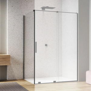 Ronal Sanswiss Amalia ścianka prysznicowa 80 cm boczna do drzwi czarny mat D35F10800607