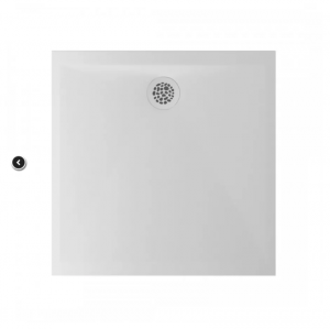 Ronal Air brodzik kwadratowy 80x80 cm konglomeratowy biały mat W37Q08009