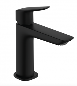 Hansgrohe Logis Jednouchwytowa bateria umywalkowa 110 Fine z kompletem odpływowym Push-Open czarny mat 71252670