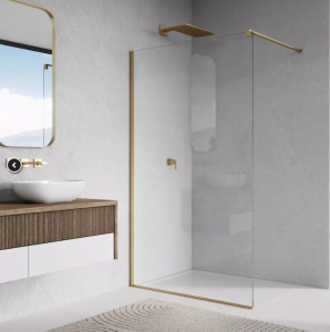Ronal Sanswiss Easy ścianka wolnostojąca Walk-in 80 cm złoto szczotkowane STR4P0801307