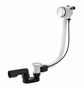 VEDO CLASSIC II Przelew wannowy z korkiem automatycznym i funkcją napełniania wanny 57 cm 342A/60/CH chrom