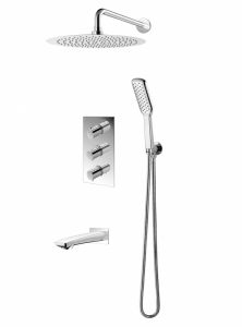 VEDO DESSO CROMO Kompletny system wannowo-natryskowy podtynkowy I TERMO deszczownica o śr. 200 mm VBD4231/20/CH/TERMO chrom