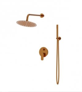 Lavita Podtynkowy zestaw prysznicowy z deszczownicą Spark Brushed Copper v