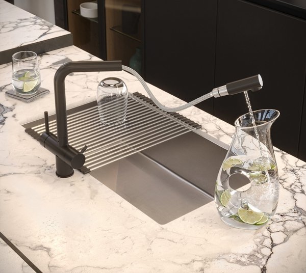 Quadron ELLEN bateria kuchenna trójdrożna stalowa nano PVD złota 3673512PVDG1