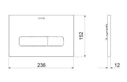 Kludi Unifix Przycisk WC PVD czarny szczotkowany 30PP01N2