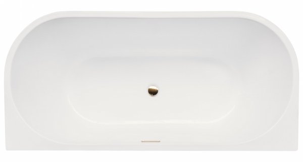 Besco Vica Slim+ wanna symetryczna 150 + syfon z przelewem czarny WAVS150C+