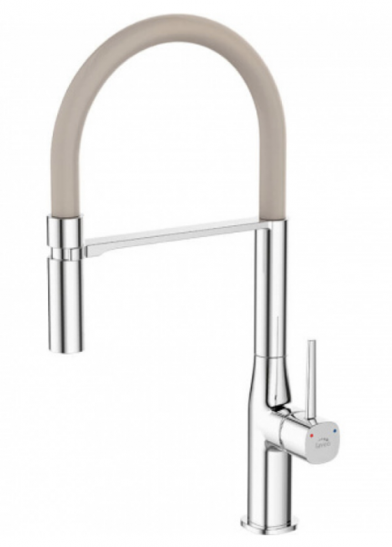 Laveo Polla Bateria kuchenna beżowa/chrom BAP478D