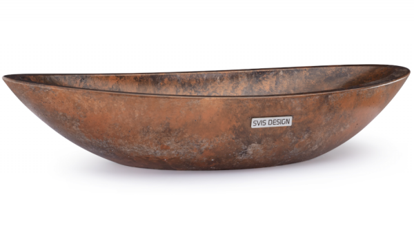  S.V.I.S. Design UMYWALKA 60 CM ORION BASIC - SMOKED METAL, CZARNY I MIEDZIANY, LAKIER PÓŁMATOWY UBX.ORION.BC.060.000.MS.01.2