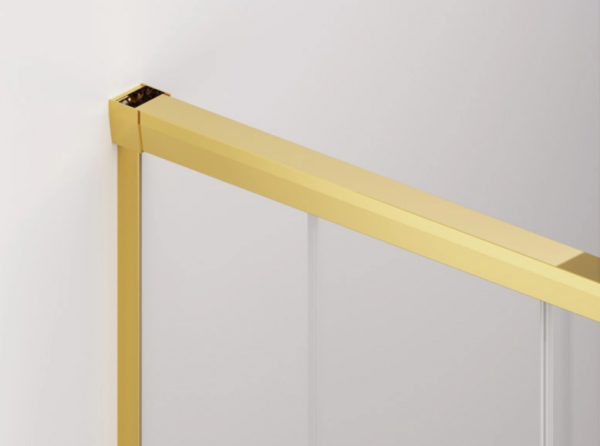 Ronal Sanswiss wejście narożne rozsuwane dwuczęściowe prawe 90x200 cm, szkło przezroczyste, profile GOLD LINE złoty CAE2D0901207
