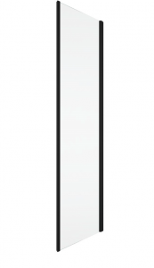 Ronal wolnostojąca ścianka stała 100x200 cm, szkło Durlux 200, profile BLACK LINE czarny mat TOPF21000622