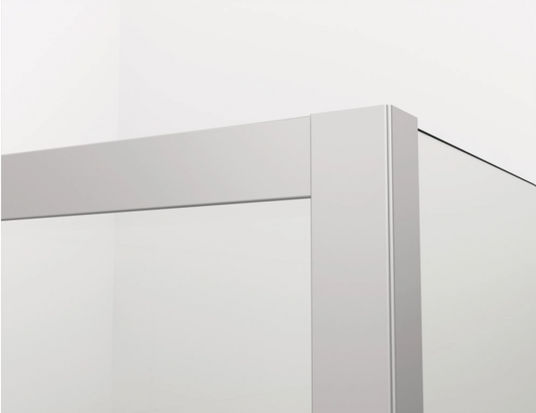 Ronal drzwi jednoczęściowe prawe ze ścianką stałą w linii 150x200 cm, szkło Durlux 200, profile srebrny połysk TLS2D1505022