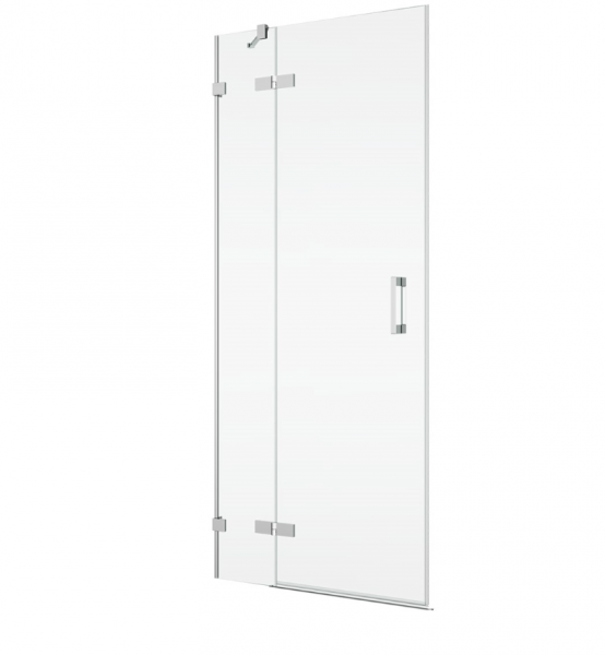 Ronal Sanswiss wejście narożne dwuczęściowe 75-120x200 cm, szkło przezroczyste, profile chrom PUE2GSM11007