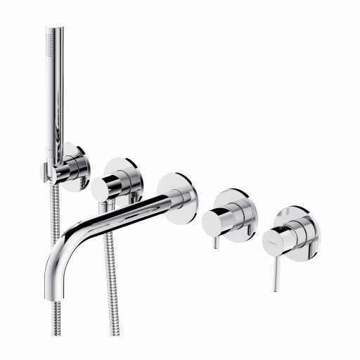 Omnires Y bateria wannowa 5-otworowa podtynkowa chrom Y1237/1CR 24H