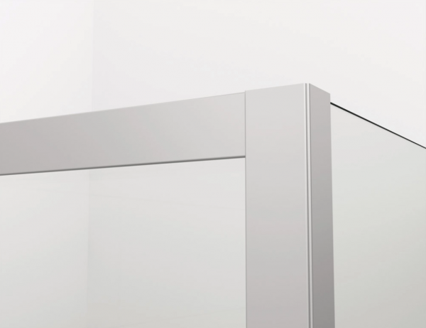 Ronal drzwi wahadłowe jednoczęściowe 80x200 cm, szkło przezroczyste, profile srebrny połysk TLSP0805007