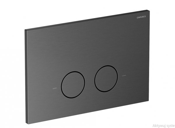 Omnires Eco Flush Set STRONGFRAME stelaż podtynkowy z ECO spłukiwaniem do miski toaletowej + STEEL-R45 przycisk spłukujący ze stali nierdzewnej  w kolorze grafit szczotkowany STFWCECO1R45RGR WYSYŁKA 24H