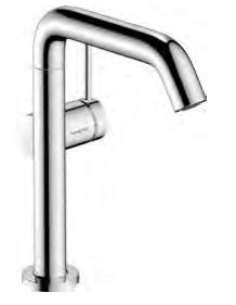 Hansgrohe Tecturis S Jednouchwytowa bateria umywalkowa 210 Finie, CoolStart z obrotową wylewką, z kompletem odpływowym Push-Open Biały Matowy 73360700