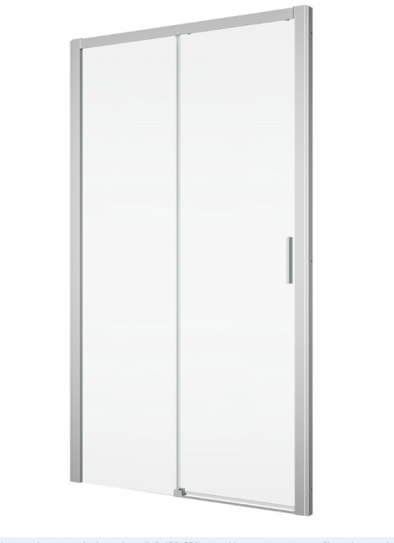Ronal drzwi jednoczęściowe prawe ze ścianką stałą na wymiar 100-180x0-200 cm, szkło przezroczyste, profile srebrny mat TLS2DSM10107