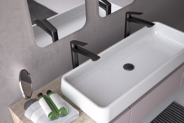 Vedo Desso Nero bateria umywalkowa wysoka czarna VBD4003/C/CZ