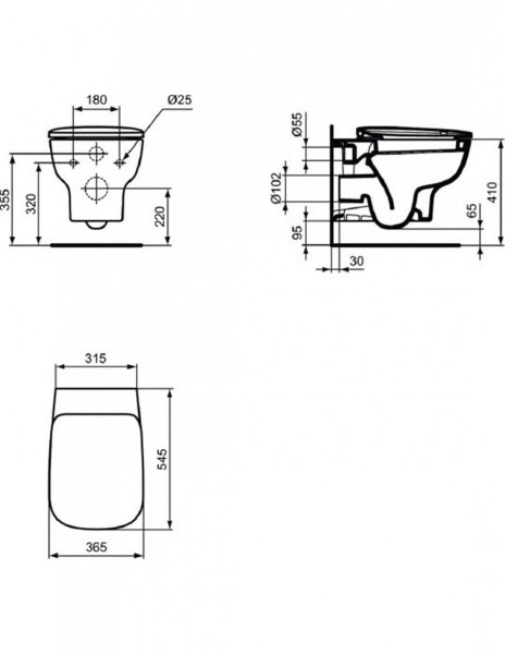 Ideal Standard esedra miska wisząca aqbl T386001