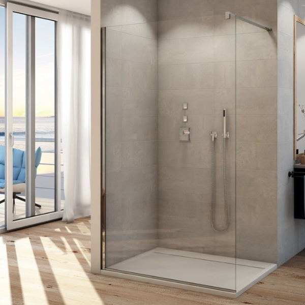 Ronal Sanswiss Easy ścianka wolnostojąca Walk-in 150 cm srebrny połysk STR4P1505007