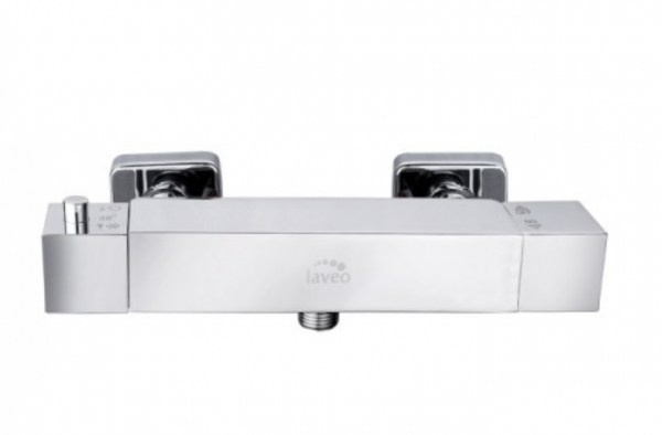 Laveo Kvadrato Bateria natryskowa termostatyczna chrom BLQ04TD