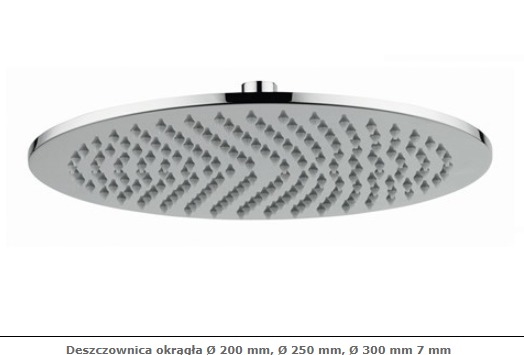   Trend Armatura Deszczownica okrągła Ø 300 mm, 7 mm złoty ACS60090ZL