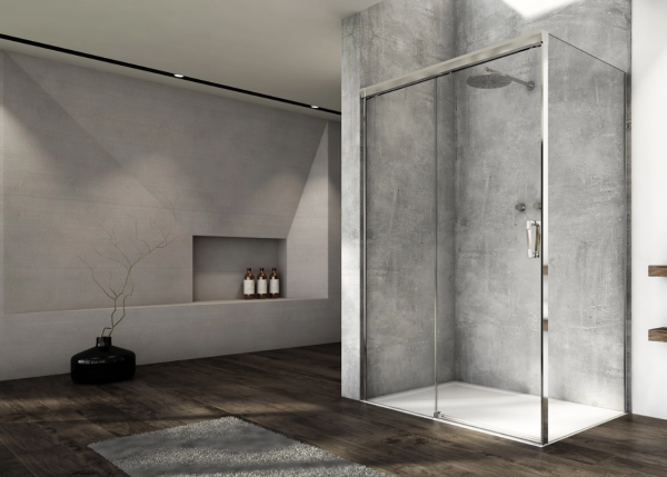 Ronal Sanswiss ścianka boczna 30-90x0-200 cm, szkło przezroczyste, profile Srebrny połysk CASTSM15007