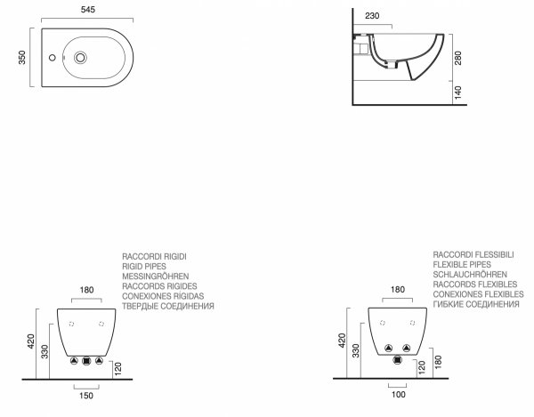 Catalano Sfera bidet podwieszany czarny mat 1BSF54NS