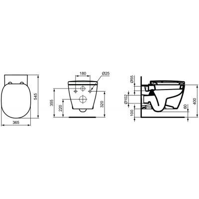Ideal Standard Connect miska WC wisząca biała E803501