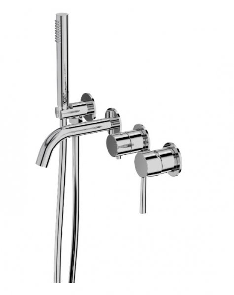Lavita Bateria wannowa podtynkowa 4- otworowa Orion Chrom 5900378357148