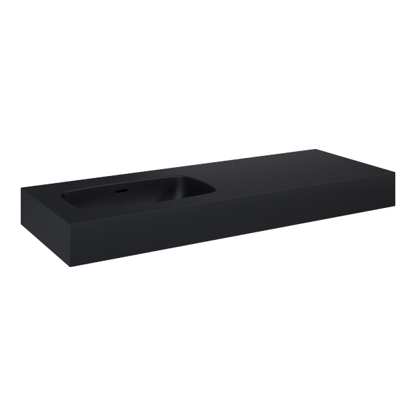 Elita UMYWALKA DIMPLE 120 LEWA (60+60) ścienna MARMUR BLACK MATT 168871 / RE041201027160