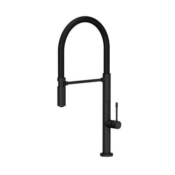 Quadron Bateria kuchenna MARGOT – stalowa, pure carbon/czarny wąż, obrotowa, ruchoma wylewka, Quadron 3623502_BLM