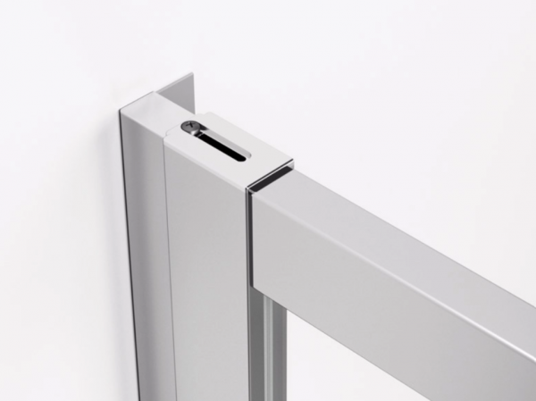 Ronal wejście narożne prawe z drzwiami rozsuwanymi, kabina asymetryczna 90x200 cm, szkło Durlux 200, profile biały TLSD0900422