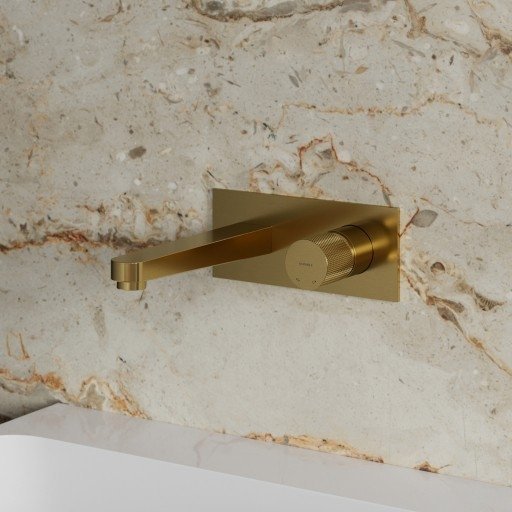 Omnires Contour bateria umywalkowa podtynkowa złoto szczotkowane CT8015GLB  