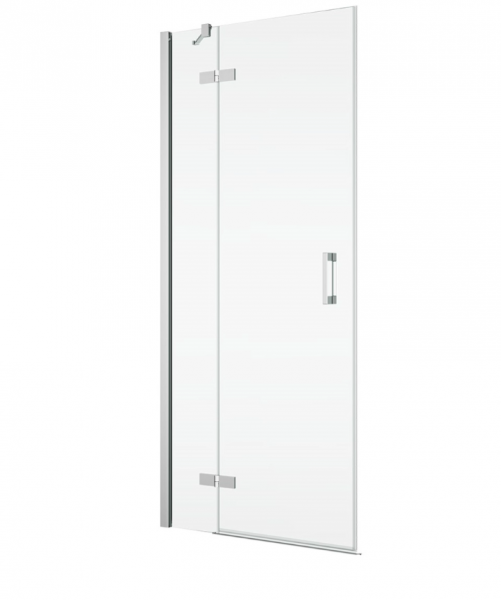 Ronal Sanswiss wejście narożne dwuczęściowe 100x200 cm, szkło pas satynowy poziomy, profile chrom PUE2PD1001051