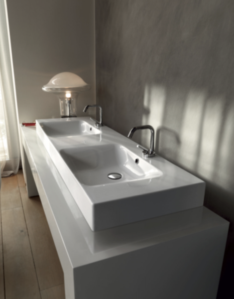 Kerasan 353601 CENTO umywalka 140X45 D. wanna SOSP/APP bianco
