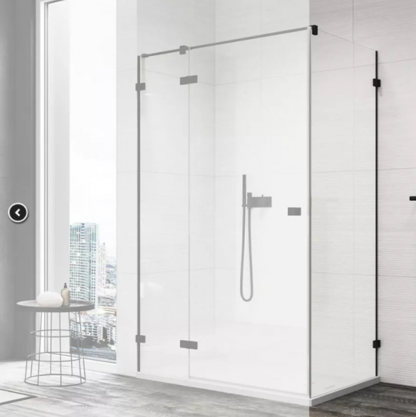 Ronal Sanswiss Annea ścianka prysznicowa 80 cm boczna do drzwi czarny mat ANTW108000607