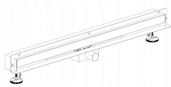 VCX odpływ ścienny 100cm złoto szczotkowane LWLG1000