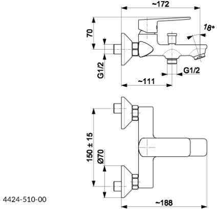 KFA Agat bateria wannowa z zestawem słuchawkowym 442451000