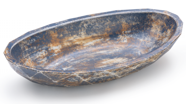S.V.I.S. Design MISKA 19 CM DIAMOND BASIC - GRANITE NIEBIESKO-SZARY I OCHRA, LAKIER PÓŁMATOWY