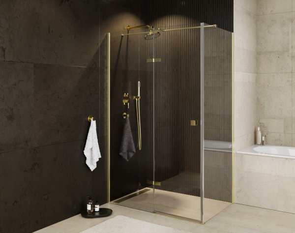Besco Pixa Gold kabina prostokątna 120x90 Lewa PPL129195G